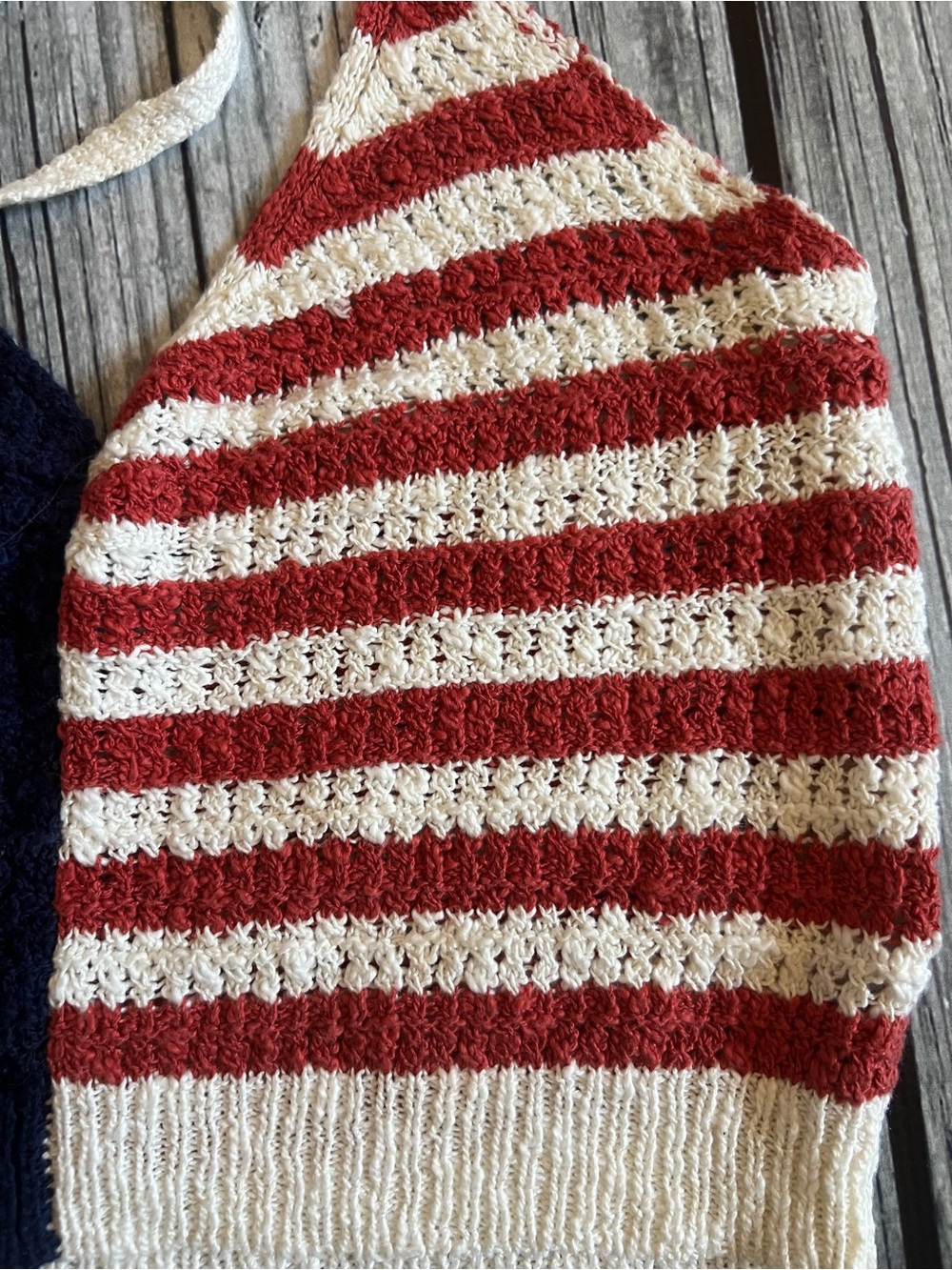 American Eagle Outfitters American Flag Knit Halter Top - Medium - Picture 4 of 8